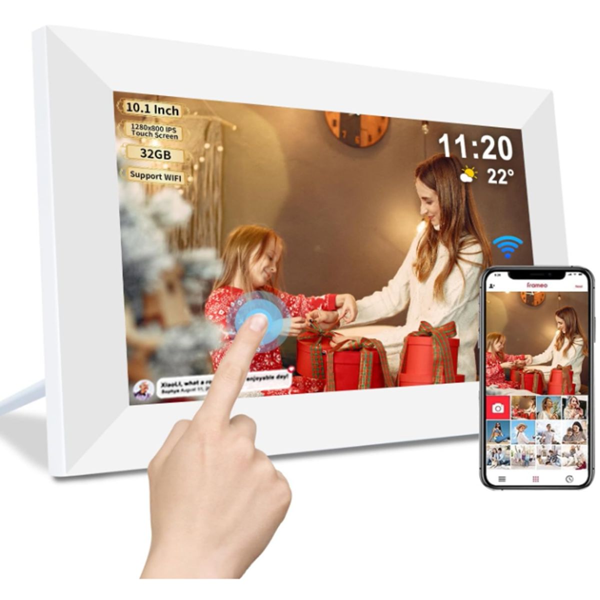 GENERICO - Portarretrato Digital 10 Pulgadas Con Conexión Wi-Fi