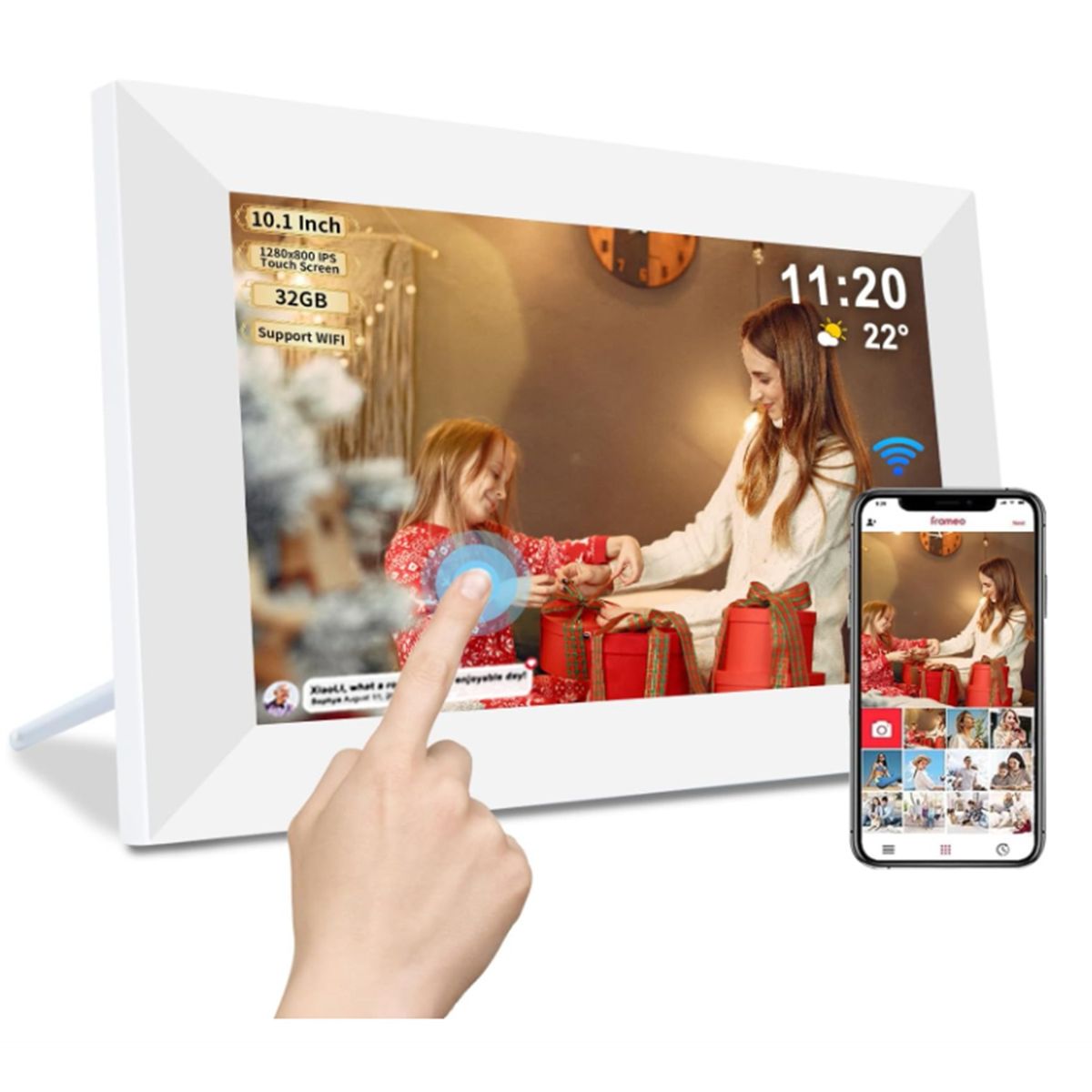 GENERICO - Portarretrato Digital 10 Pulgadas Con Conexión Wi-Fi