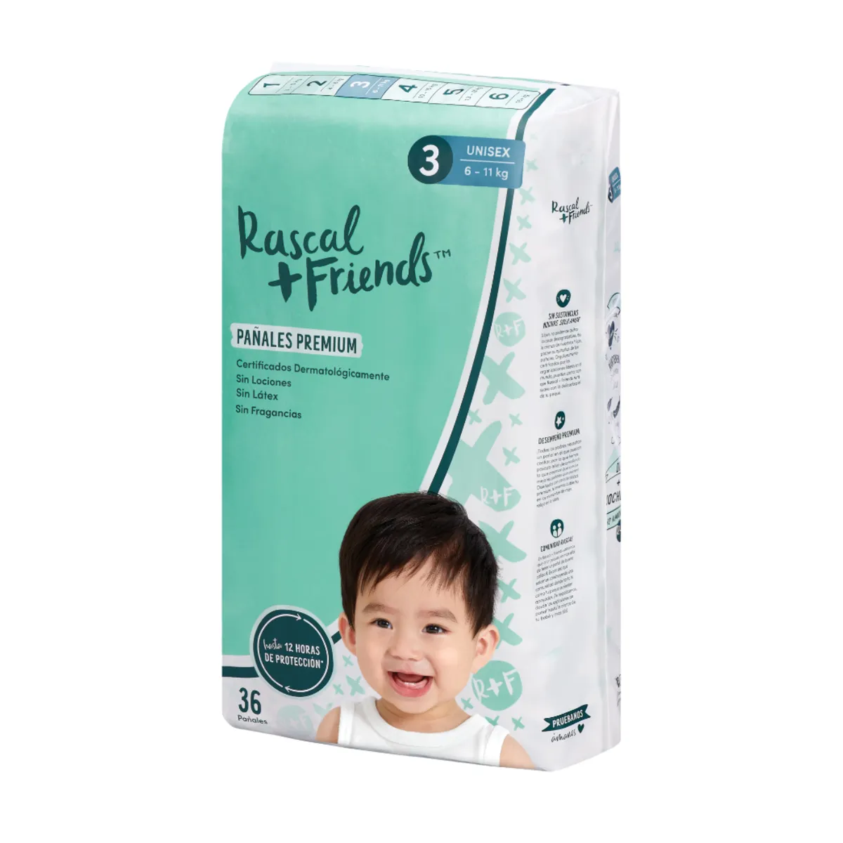MINISTRY OF RASCALS - Pañales Rascal Etapa 3 Premium 36 unidades 6-11 Kg