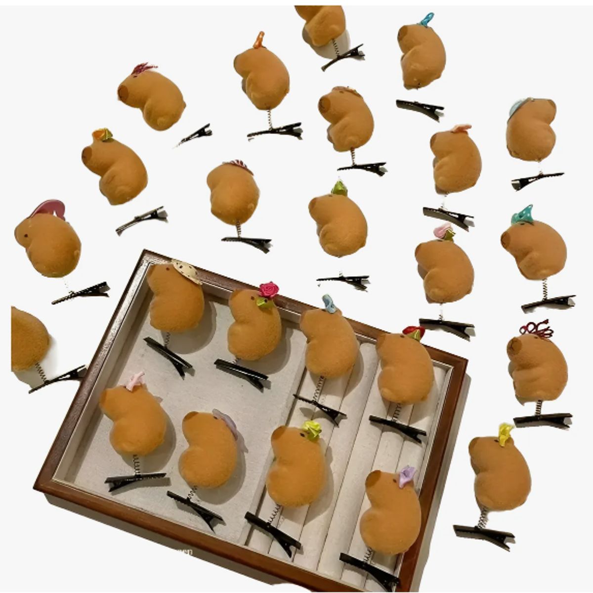 AMERICAN GENERICS - 10 Pinzas Para Pelo En Forma De Capibara Niñas Belleza