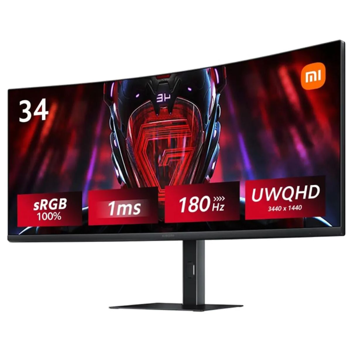 XIAOMI - Monitor Gamer Curvo Xiaomi G34WQi 34 UltraWide QHD 180Hz FreeSync