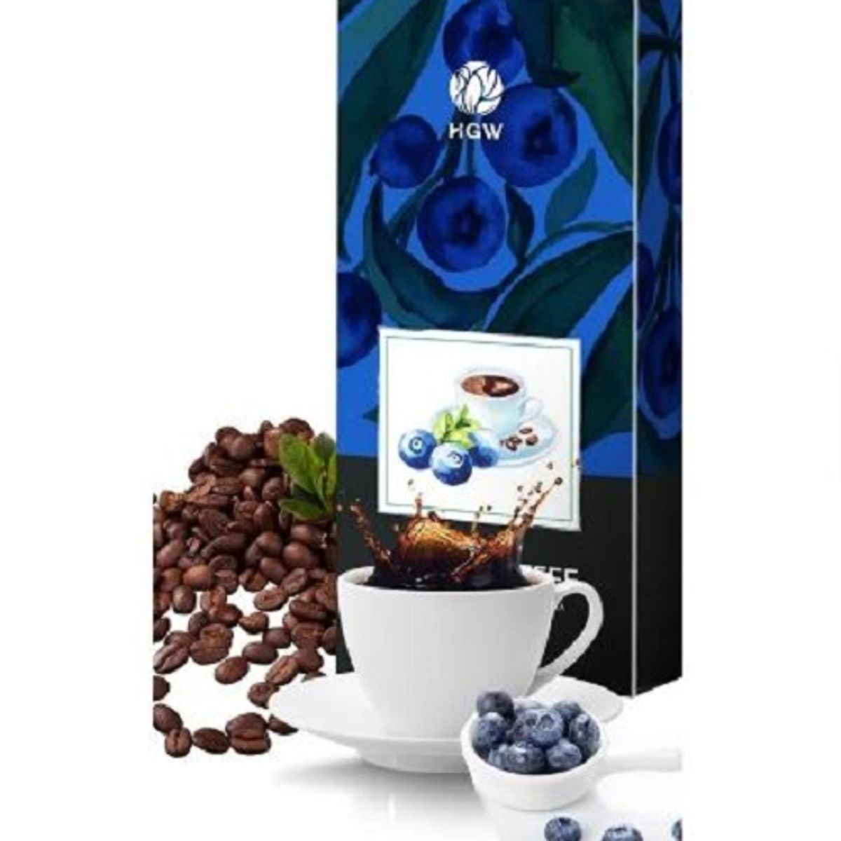 GENERICO - HGW Berry Coffee con Arándanos Antioxidante Vitamina C Premium +