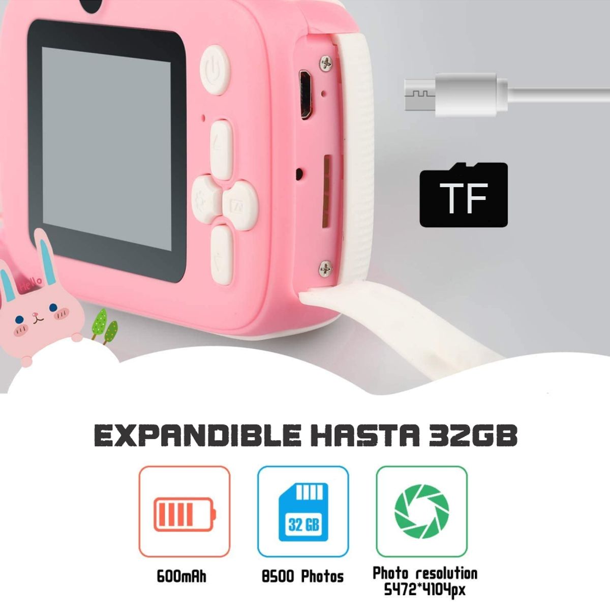 COLME TECHNOLOGY HOME - Cámara Digital Para Niños Lcd Foto 20mpx Video 1080p Monster
