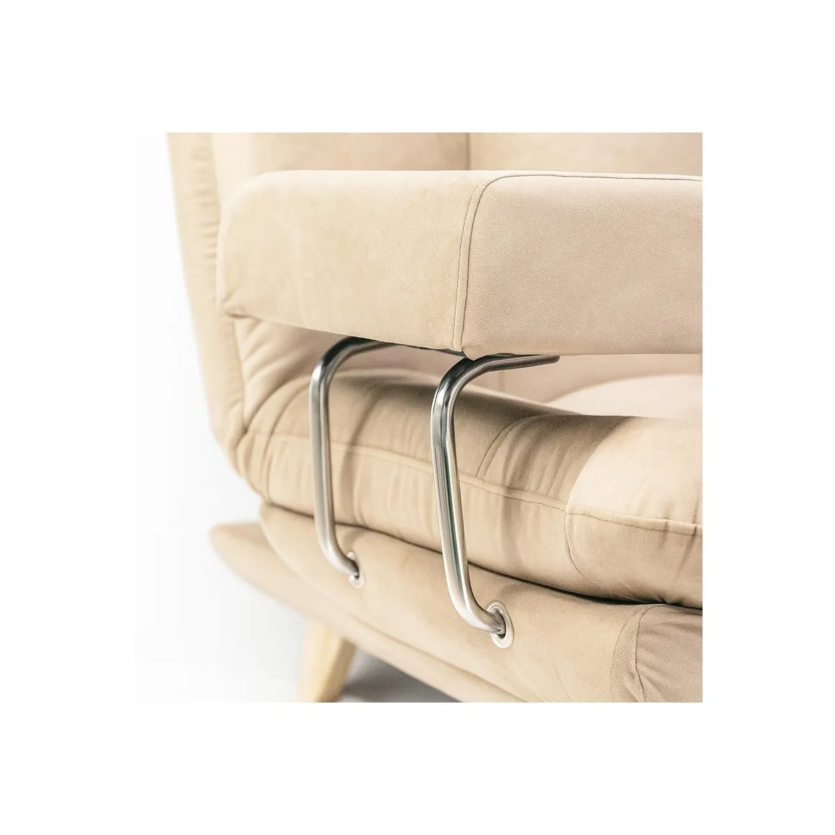 ACQUA MUEBLERIA - Sofá Cama Maison Beige + Brazos Removibles + 2 Cojines Decorativos