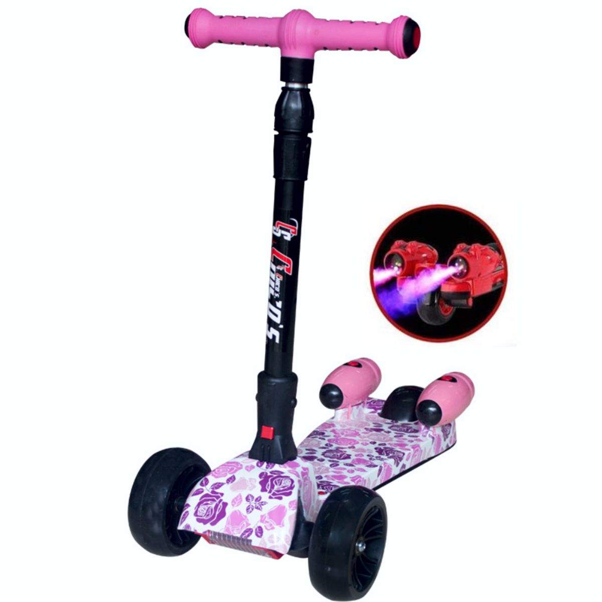 COLME TECHNOLOGY HOME - Patineta Scooter Luz LED Musica Bluetooth Turbinas De Humo