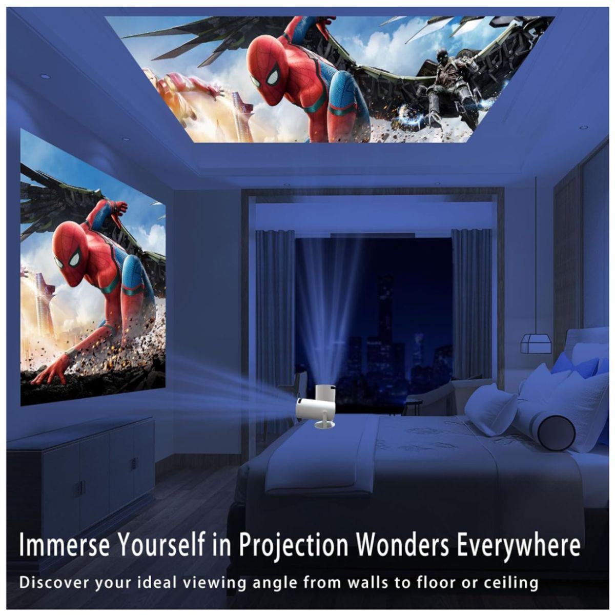 COLME TECHNOLOGY HOME - Proyector Inteligente Android TV 110 Wifi BT50 200ansi HY-300