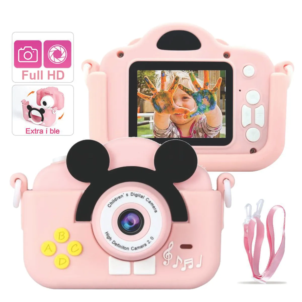 COLME TECHNOLOGY HOME - Cámara Digital Para Niños Full HD 1080p Fotografía 20px ET020