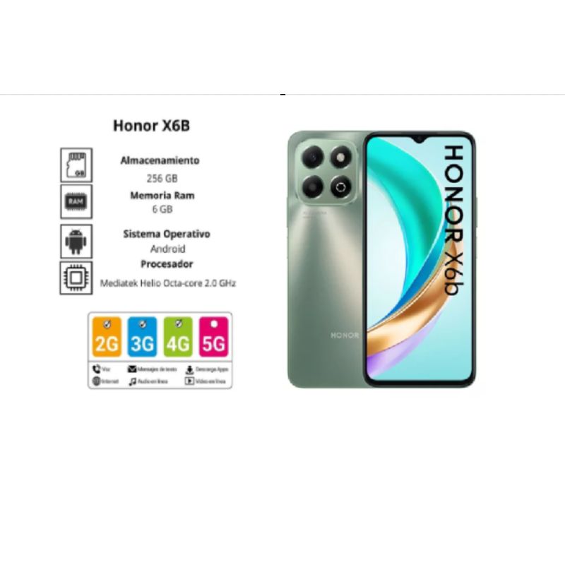 HONOR - Honor X6b 6+256Gb Verde Foresta 4g