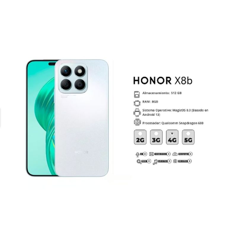 HONOR - HONOR X8b 16GB+512GB Plata
