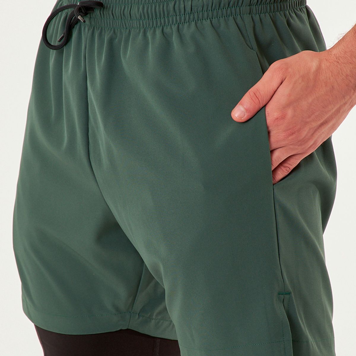 BELIFE - Pantaloneta deportiva verde con ciclista para hombre