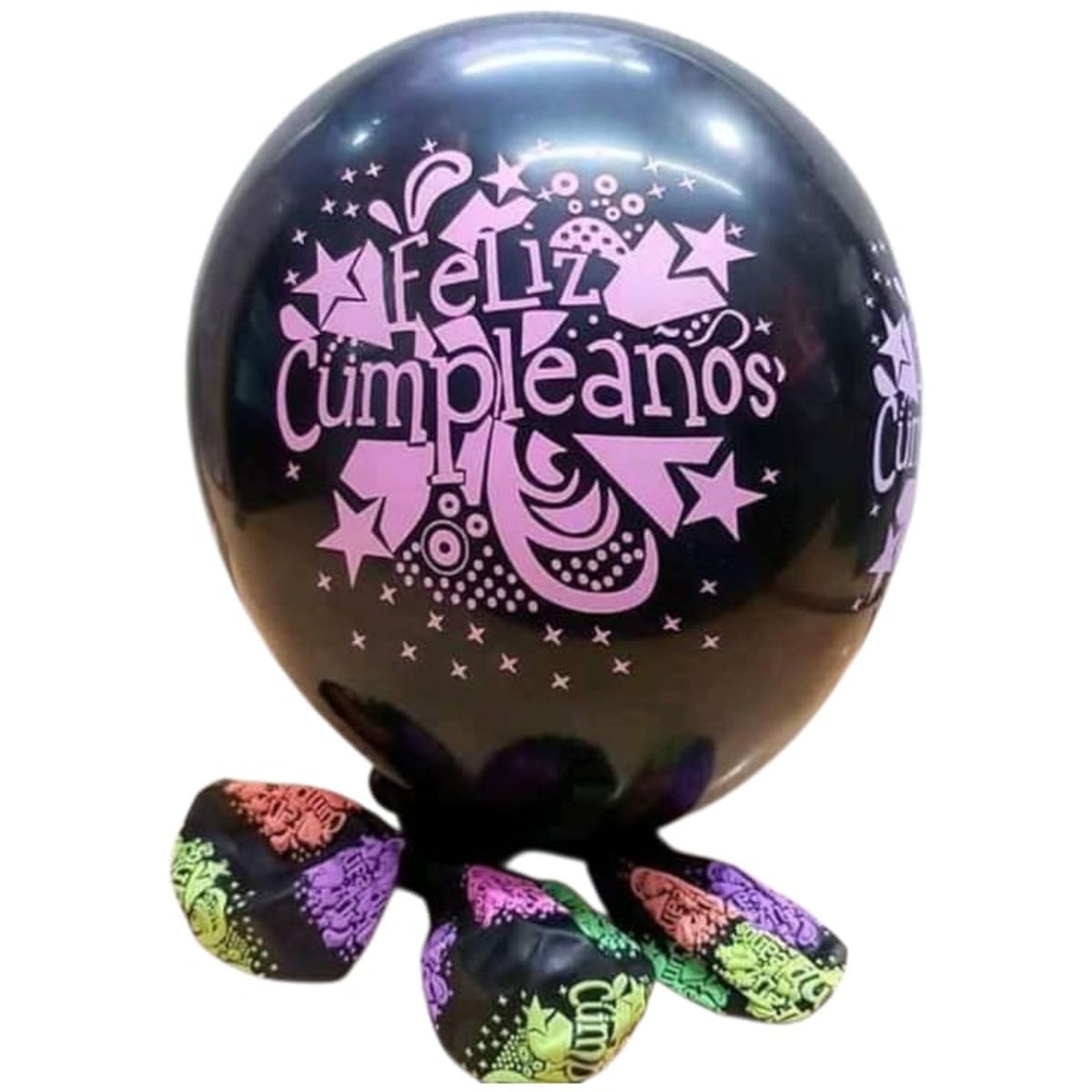 INFANTILES CAJUROMIX - Paquete De Bombas Feliz Cumpleaños X12 Negra