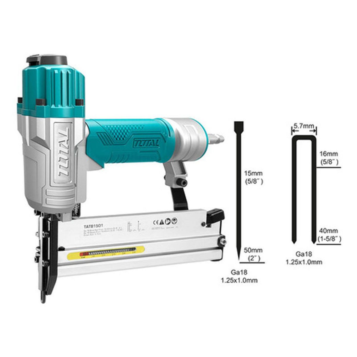TOTAL - Clavadora Y Grapadora Neumatica 2 En 1 total
