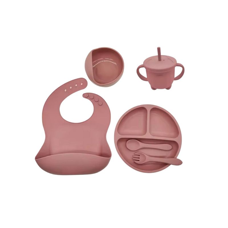 GENERAL - Vajilla Silicona para bebes Rosa