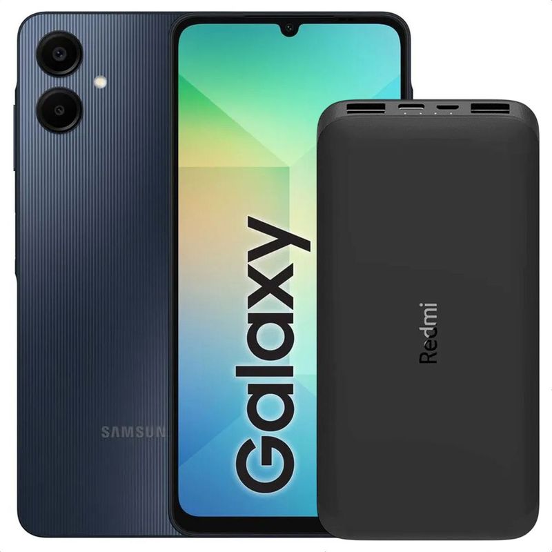 SAMSUNG - Celular Samsung Galaxy A06 128GB /4GB Black + Power Bank 10000