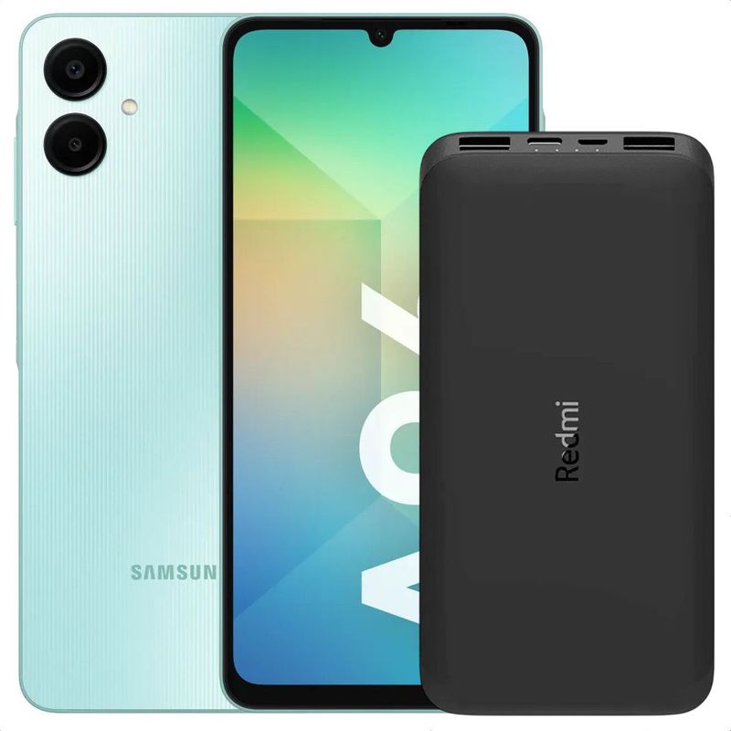 SAMSUNG - Celular Samsung Galaxy A06 128GB /4GB Verde + Power Bank 10000