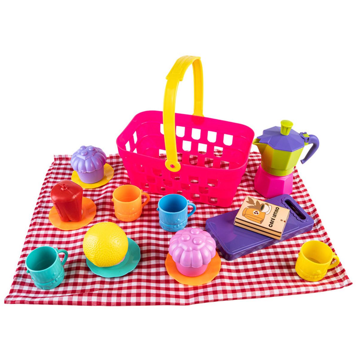 ENERGY PLUS - Juego de Picnic Infantil con Vajilla y Frutas