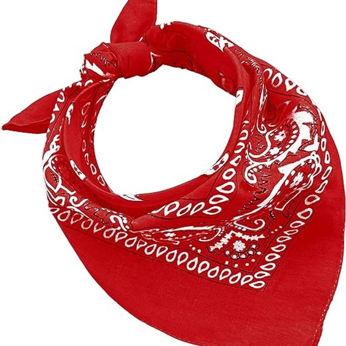 GENERICO - Pañoleta O Paño de tela Floral Rojo x1