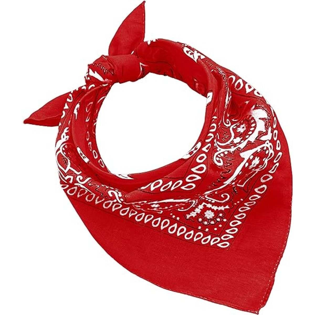 GENERICO - Pañoleta O Paño de tela Floral Rojo x1