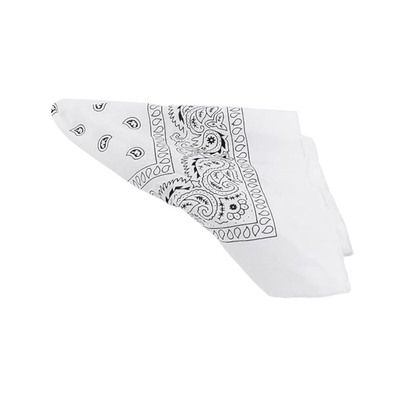 GENERICO - Pañoleta O Paño de tela Floral Blanco x1