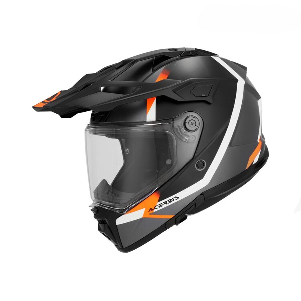 ACERBIS - CASCO ACERBIS ATTACK NEGRO  NARANJA FLUOR TALLA M