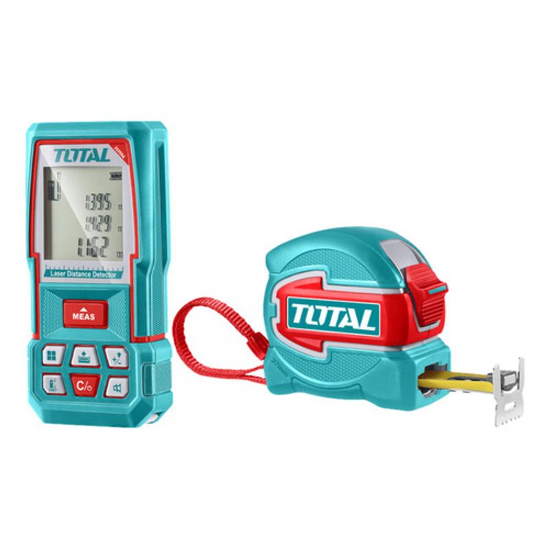 TOTAL - Kit Medidor De Distancias Laser 60mts + Metro 5mts Total