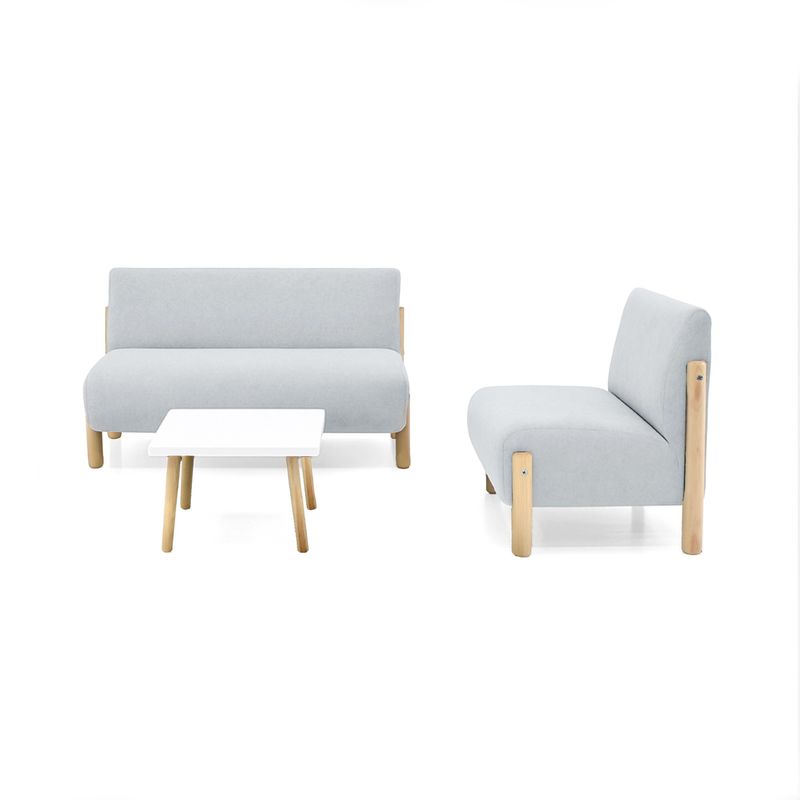 VENECIA - Set Sala Dubi + Poltrona  Dubi y Mesa Manhattan Plata