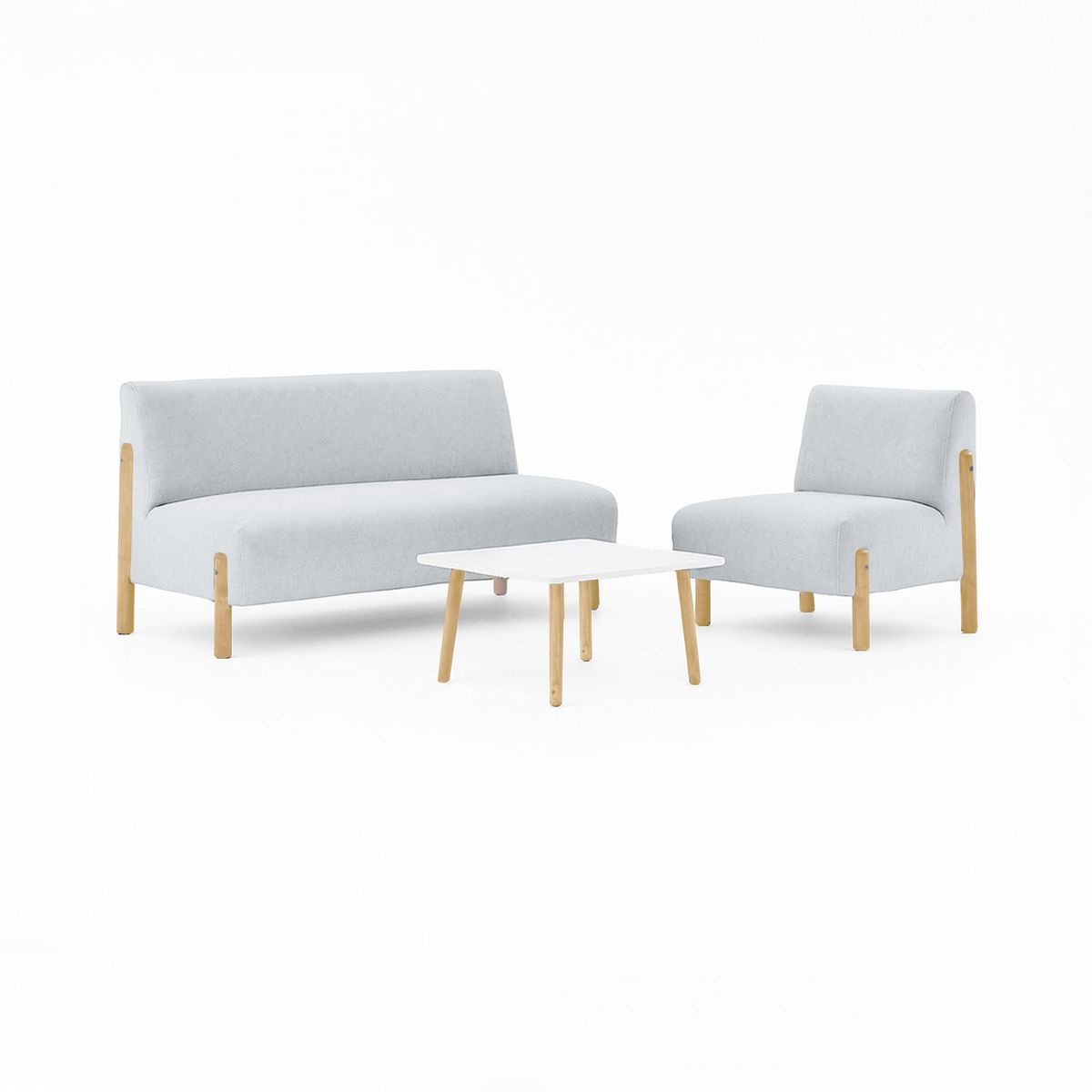 VENECIA - Set Sala Dubi + Poltrona  Dubi y Mesa Manhattan Plata