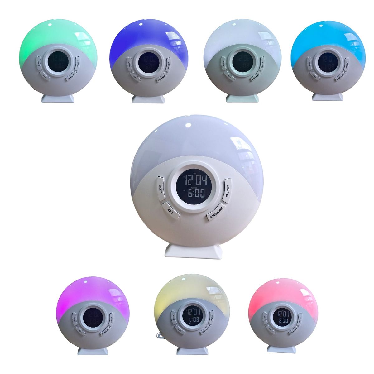 RCA - RCA Radio Reloj Despertador con Luz Ambiental 8 Colores