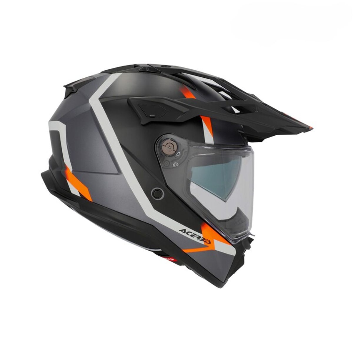 ACERBIS - CASCO ACERBIS ATTACK NEGRO  NARANJA FLUOR TALLA L