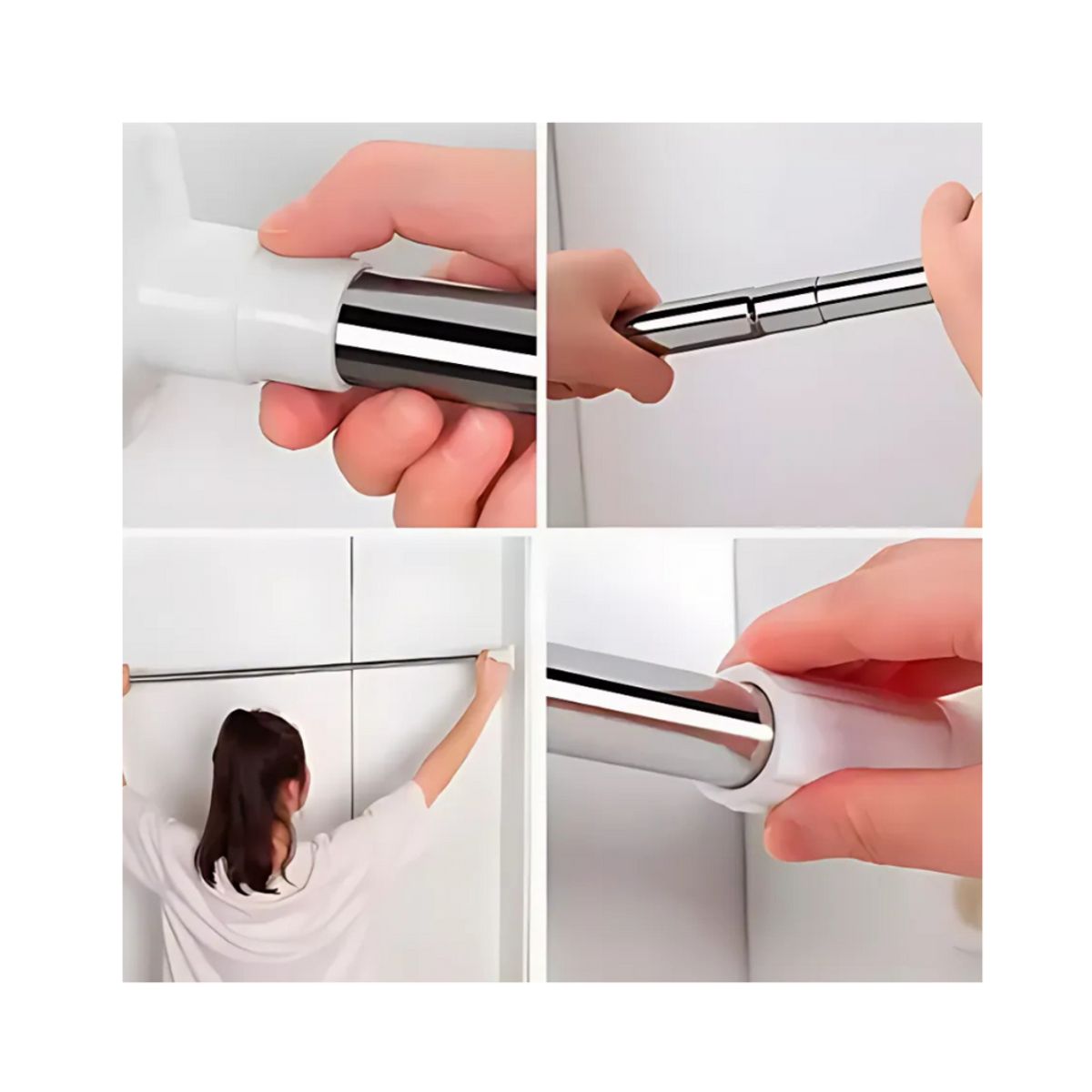 GENERICO - Tubo Barra Colgar Cortina Ropa 50-80 Cm