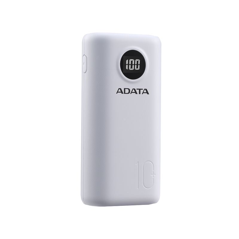 ADATA - Power Bank Adata 10000 Mah AP10000QCD Multi Carga - Blanco