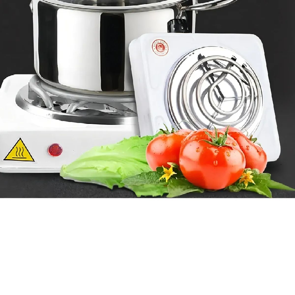 SKY - Estufa Electrica De 1 Puesto Fogon Portatil Color Negro