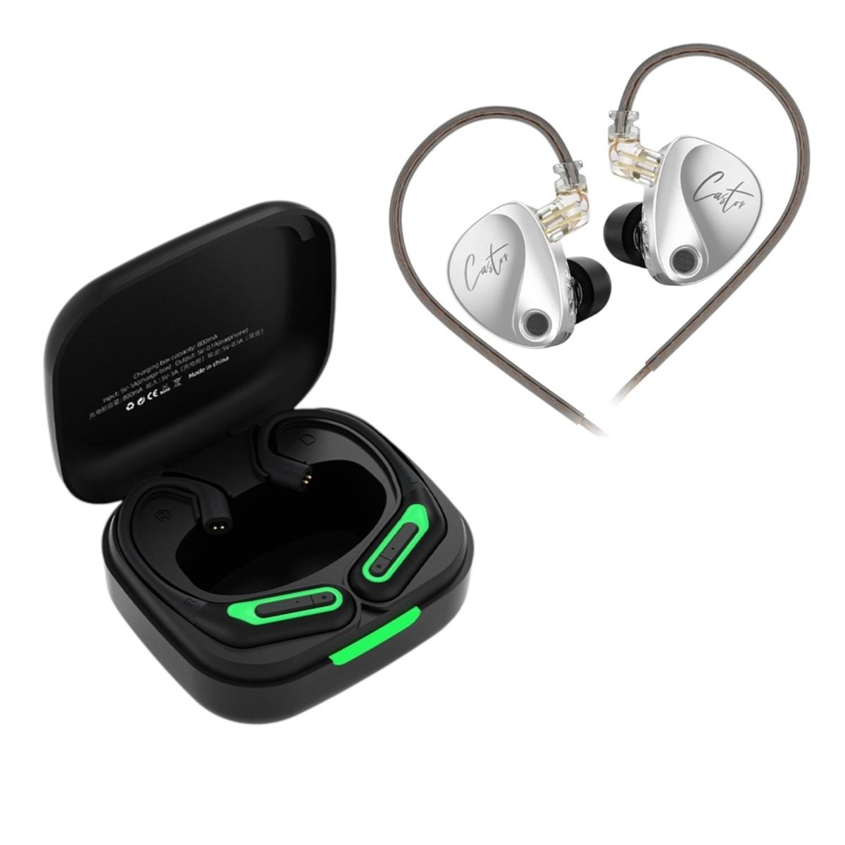 KZ - Modulo Bluetooth Kz Az10 + Audifonos Kz Castor Con Cable