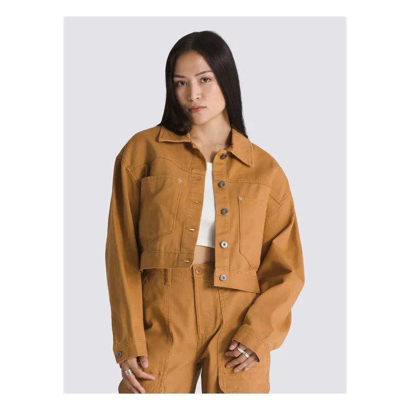 VANS - Chaqueta Mujer Vans Raynes Crop Trucker Café VANS