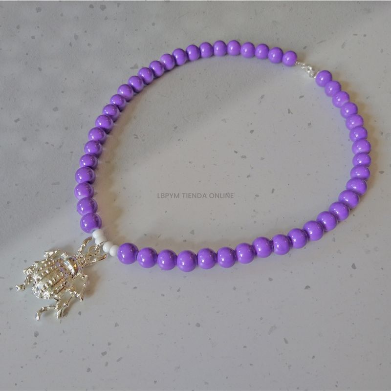 GENERICO - Collar para mujer en piedras con dije de animales