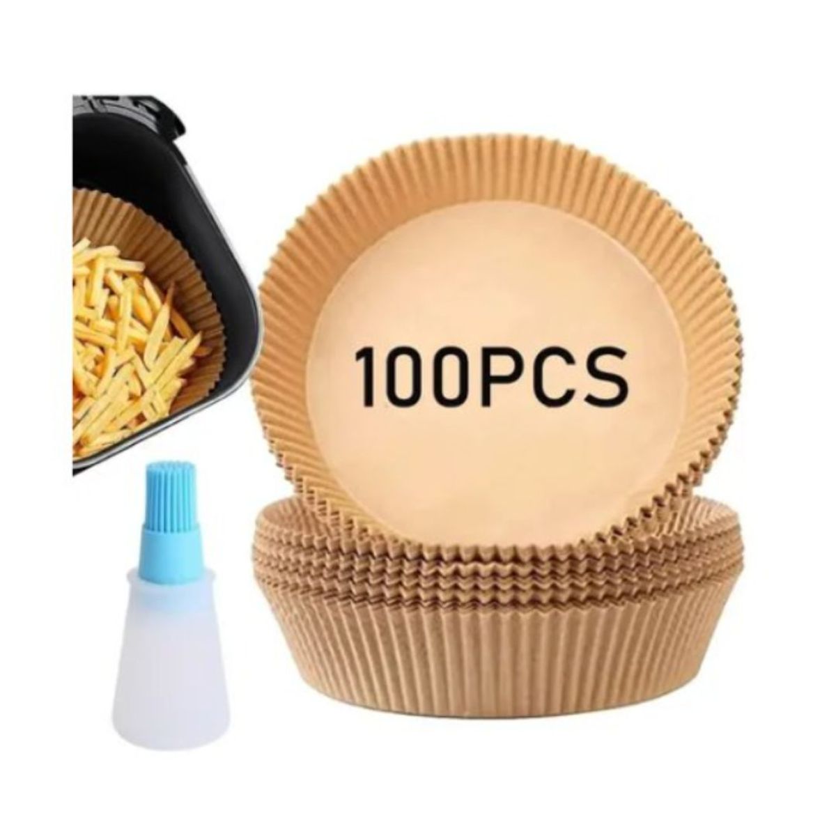 GRUPO B - Papel antiadherente para olla freidora x 100 piezas