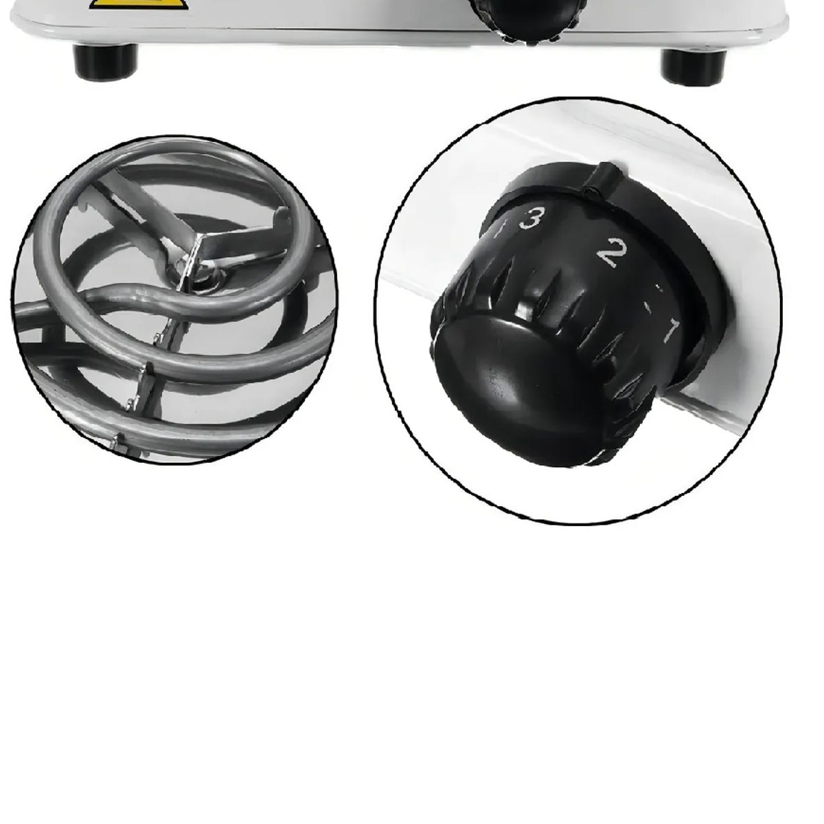 SKY - Estufa Electrica De 1 Puesto Fogon Portatil Color Negro