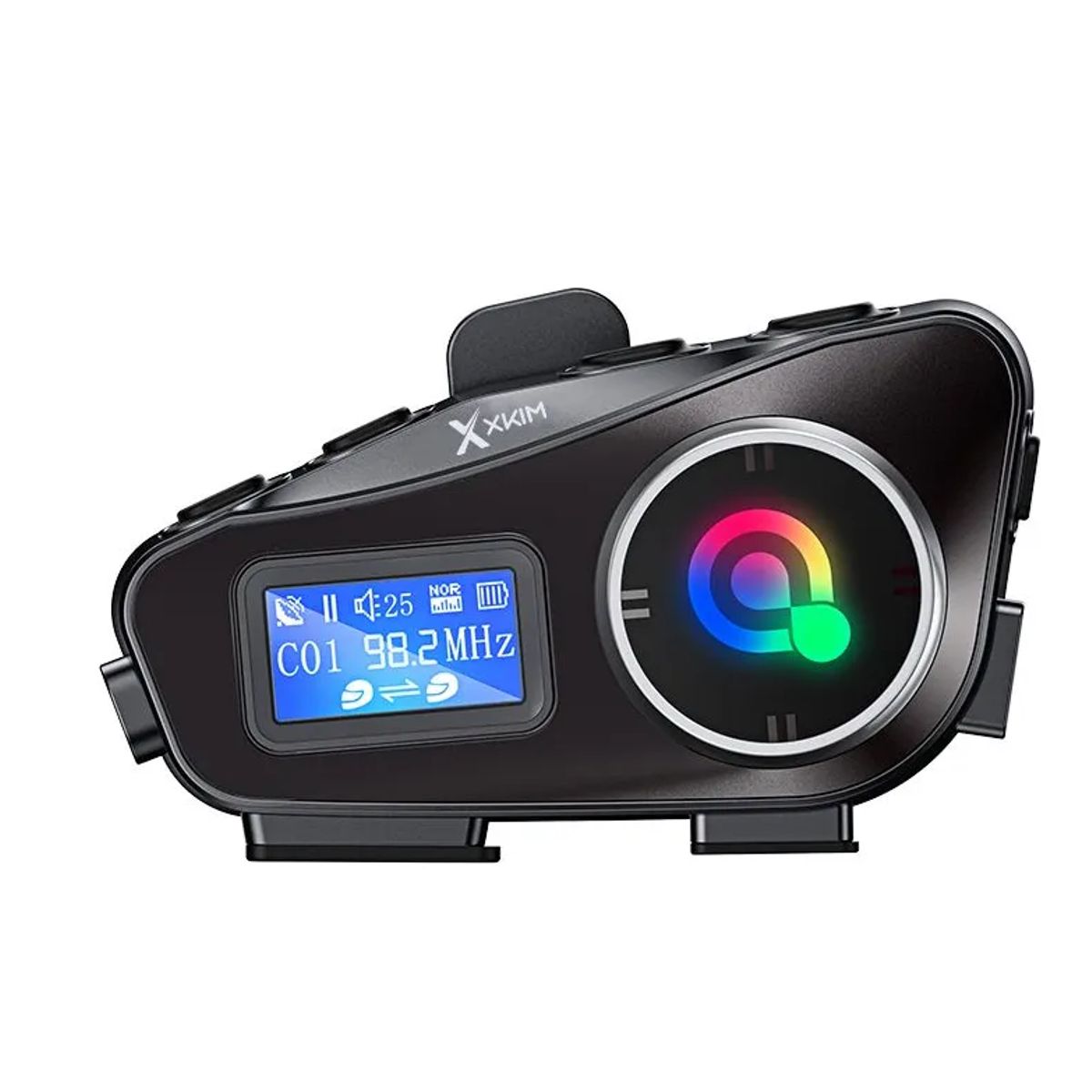 XKIM - Intercomunicador XQ24  Bluetooth 53 Radio FM Linterna Resistencia IPX6
