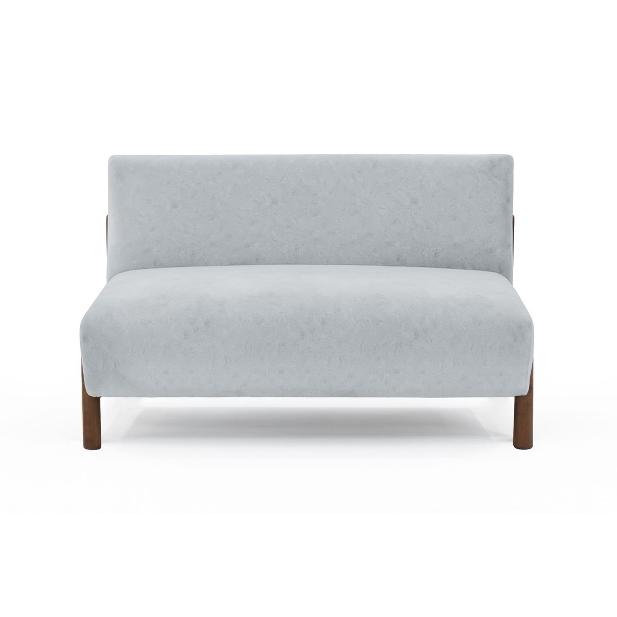 VENECIA - Sofa Dubi 123x73x73 Tela Plata Caoba