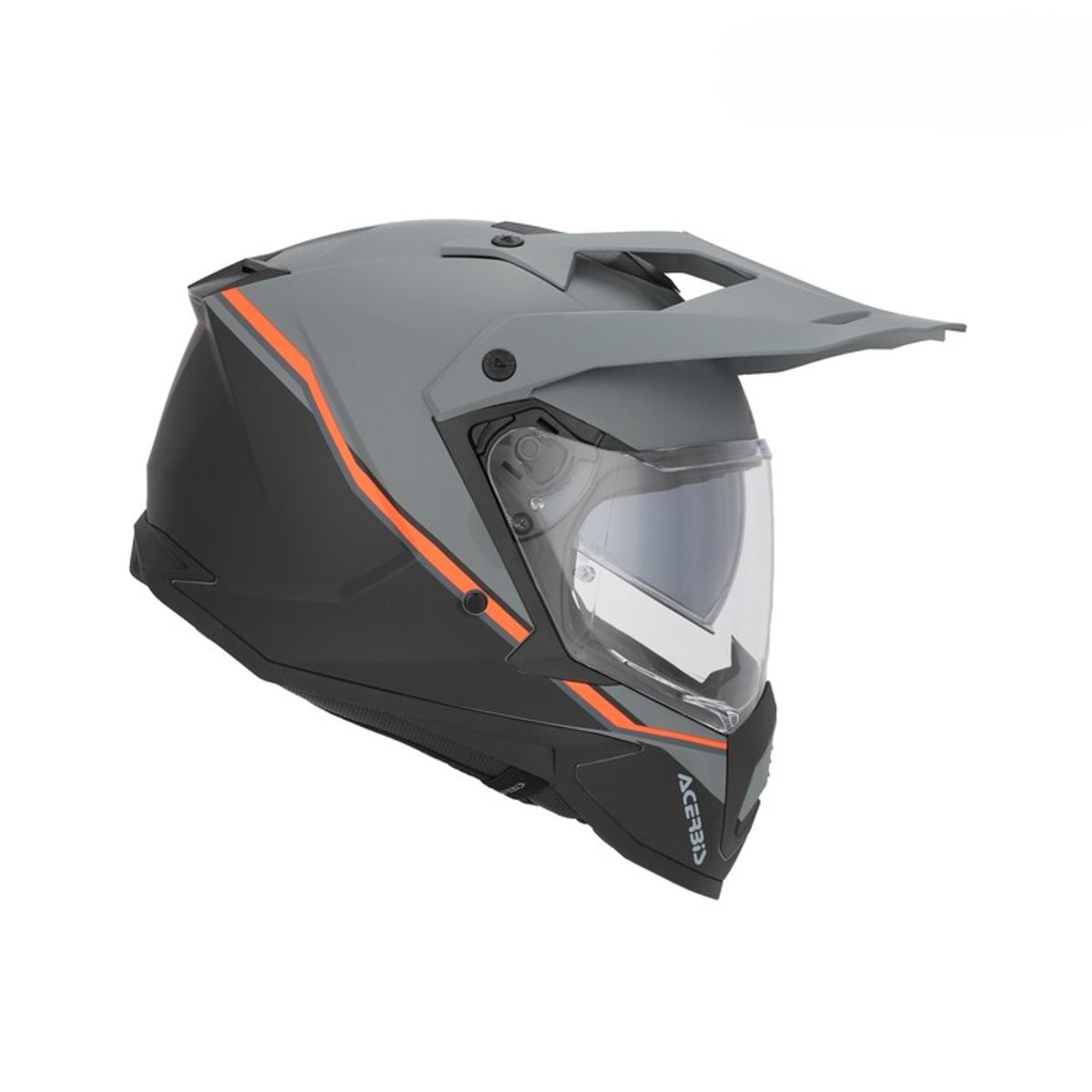 ACERBIS - CASCO ACERBIS ASSAULT GRAPHIC NEGRO  NARANJA FLUOR TALLA XL