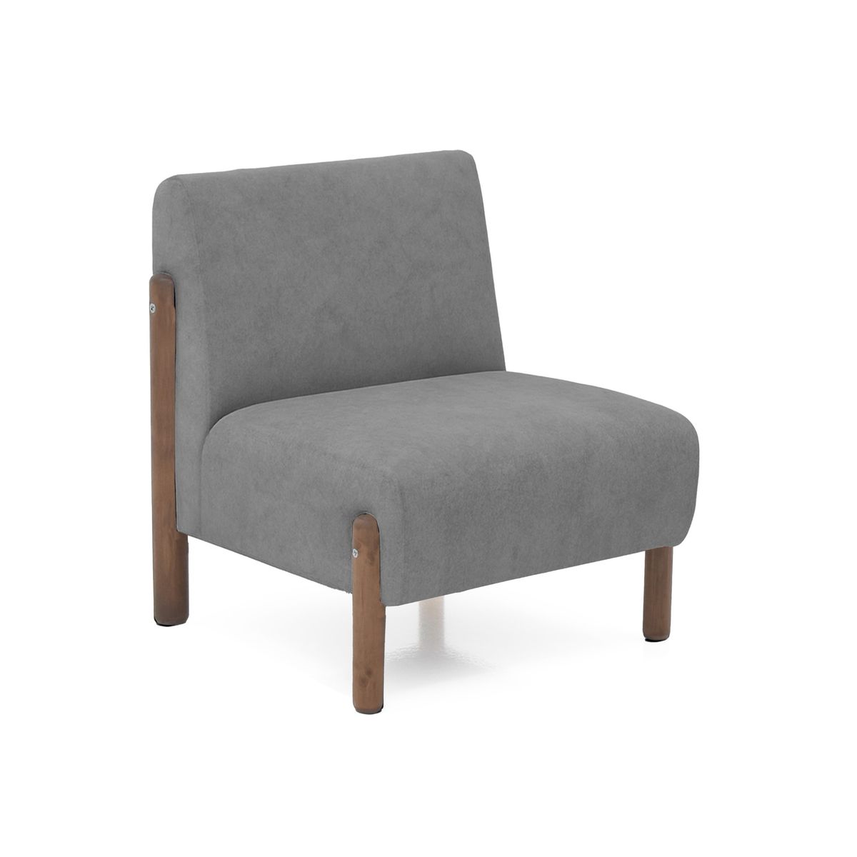 VENECIA - Poltrona Dubi 63x73x73 Tela Gris Caoba