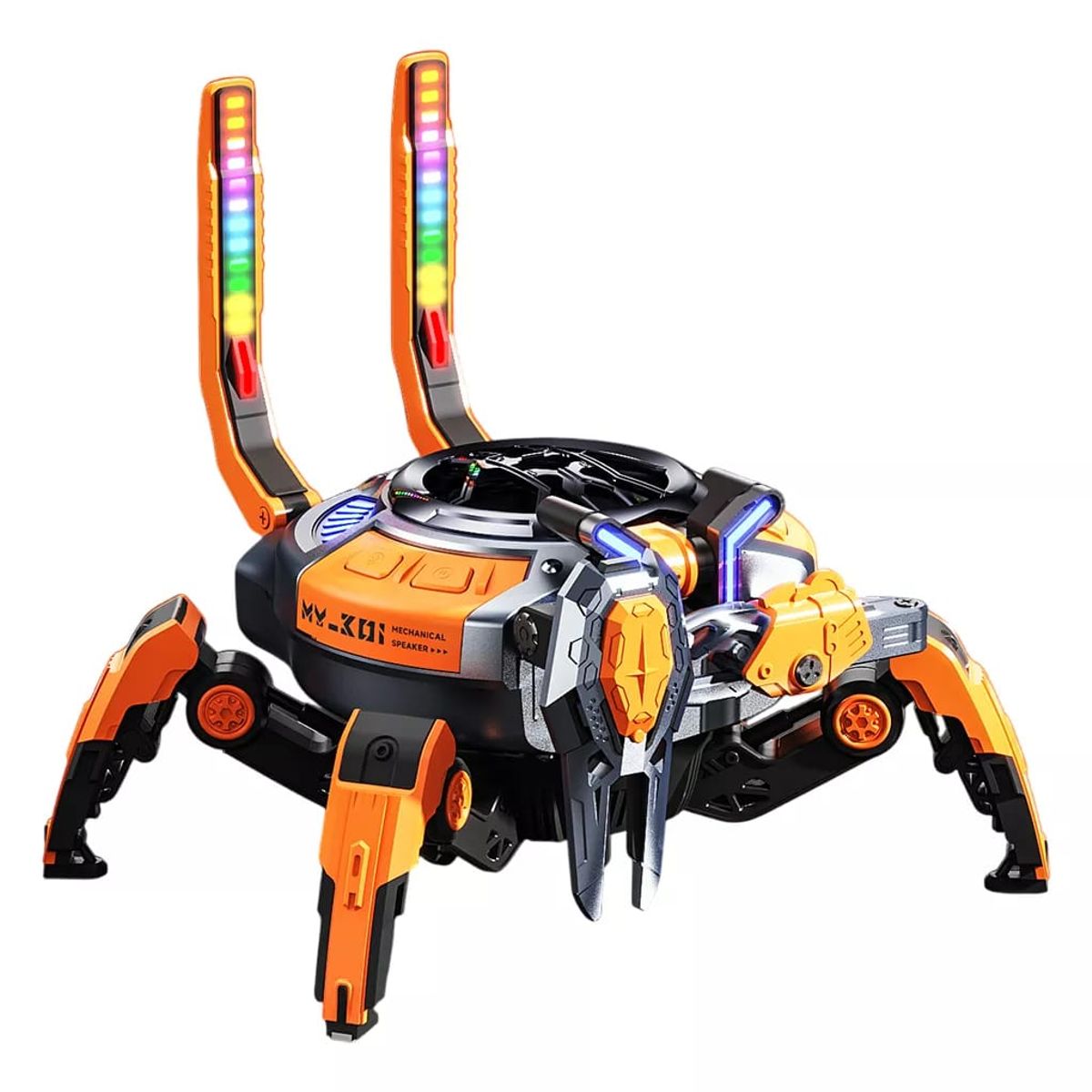 ENJOY - Parlante Bluetooth Cangrejo Nave Espacial Mecánico Naranja