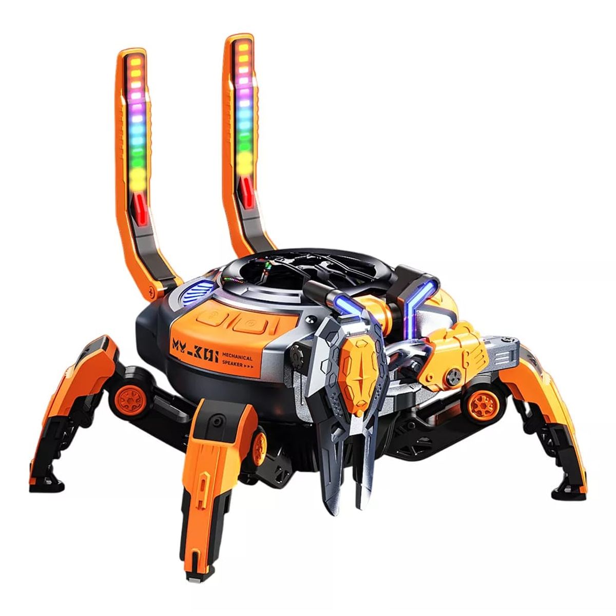 ENJOY - Parlante Bluetooth Cangrejo Nave Espacial Mecánico Naranja