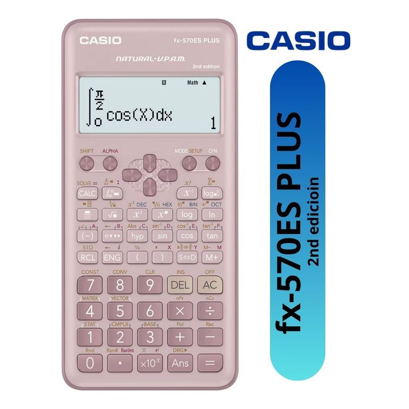 CASIO - Calculadora científica FX-570ES PLUS 2nd - Rosa