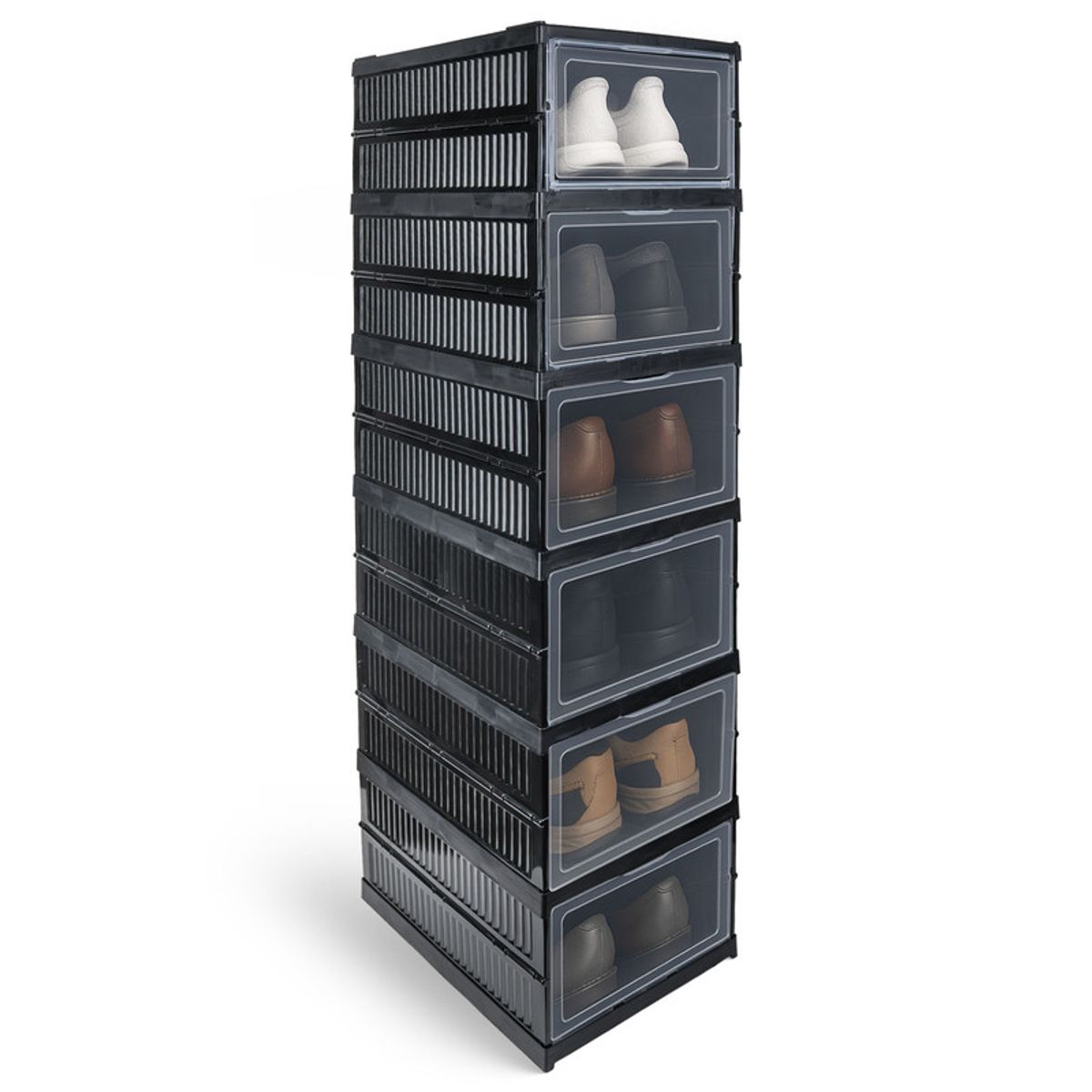 ENERGY PLUS - Organizador Zapatos 6 Niveles Plegable Ventana Transparente