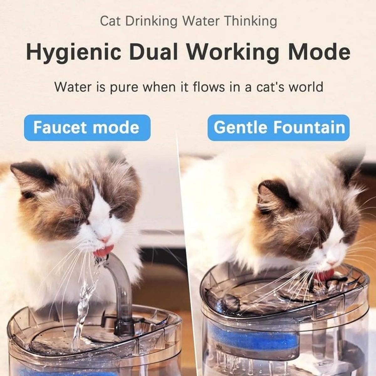 CLEAR - Fuente De Agua Para Mascotas No Generica