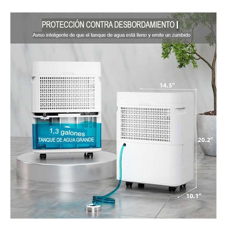 GENERICO - Deshumidificador Airplus 5,5l Para 464 M2 Drenaje 80 Pintas