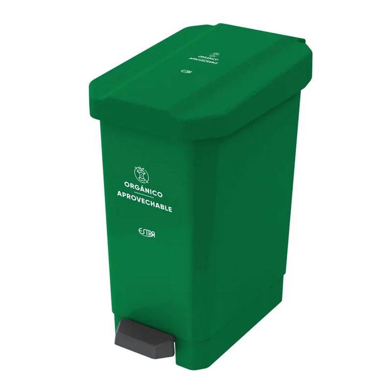 ESTRA - Papelera Pedal 44L Orgánico Aprovechable EstraBins 4-1042604 -Verde