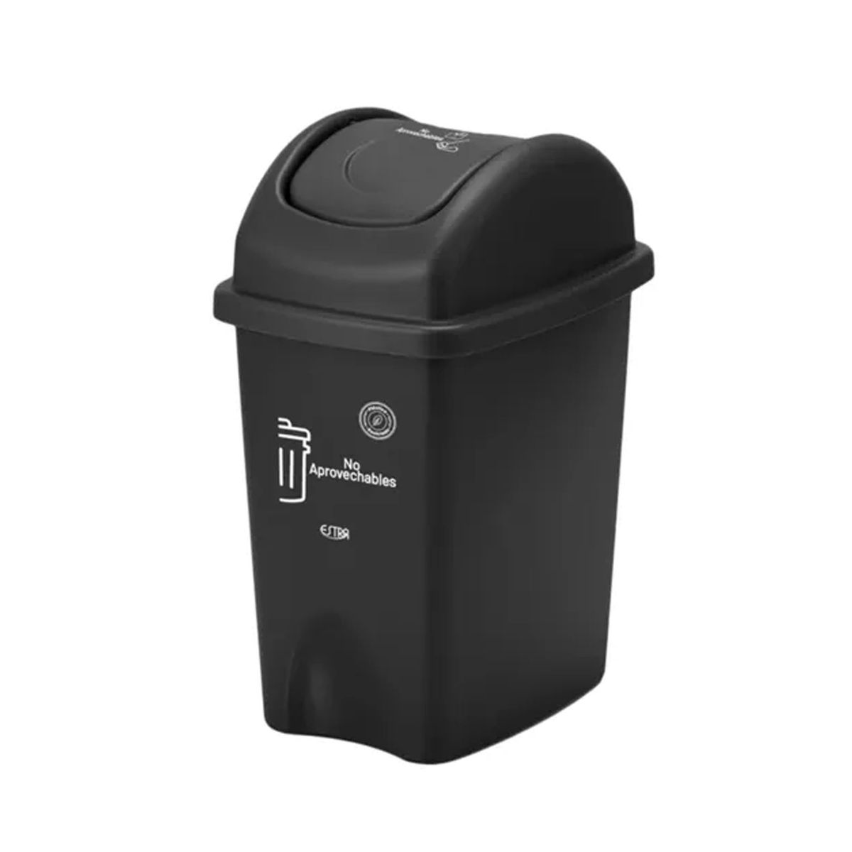 ESTRA - Papelera Vaivén 10L No Aprovechables Estra 4-1048884 -Negro