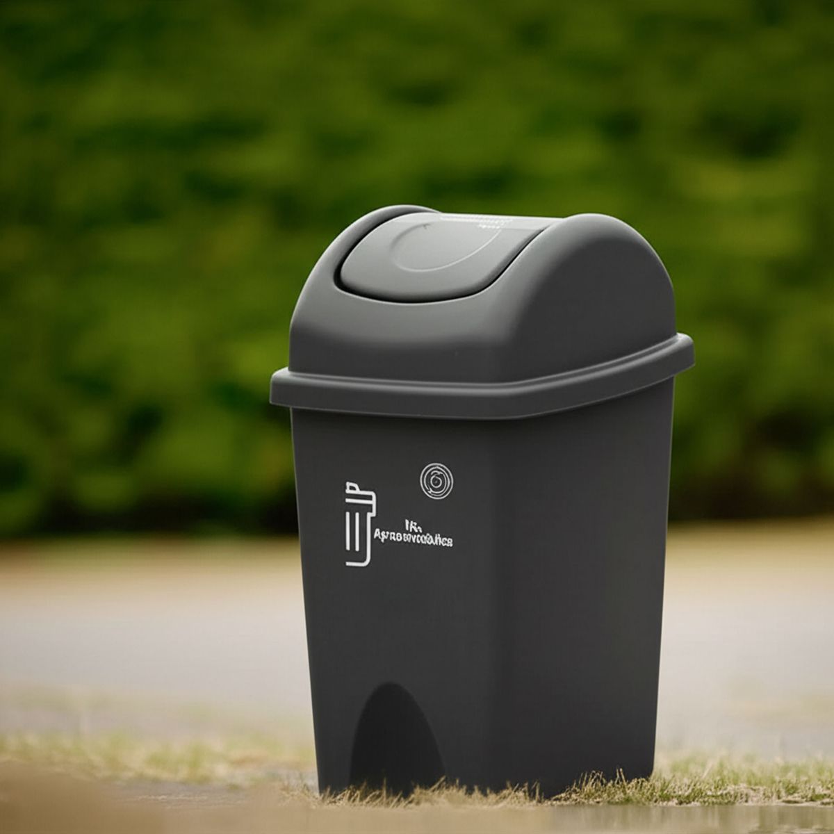 ESTRA - Papelera Vaivén 10L No Aprovechables Estra 4-1048884 -Negro